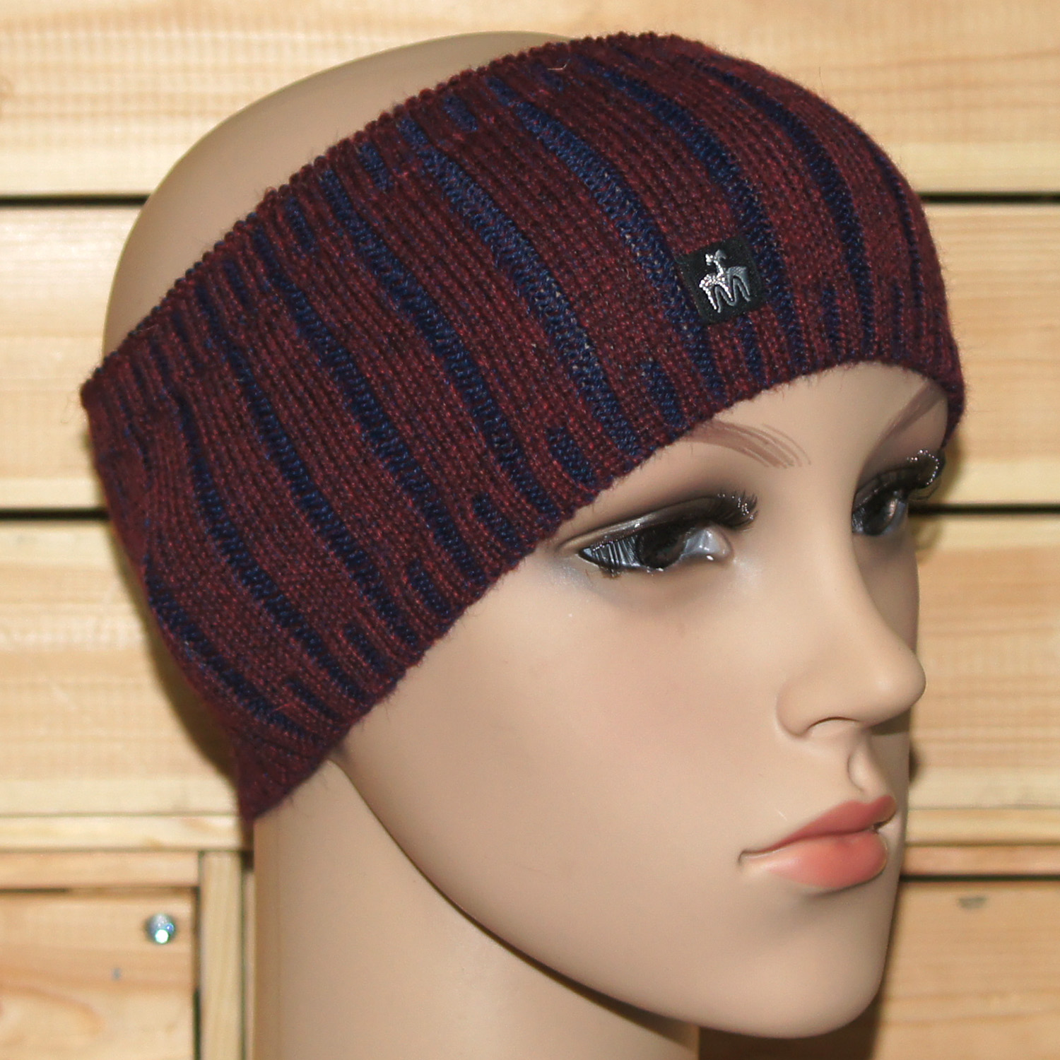 Wendestirnband/revers. headband LORETO, Farbe/colour: weinrot-navy/burgundy-navy